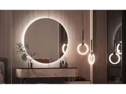 Rea Espejo LED 80cm HZJ080 Cromado con Luz Ajustable y Función de Calefacción Blanco New