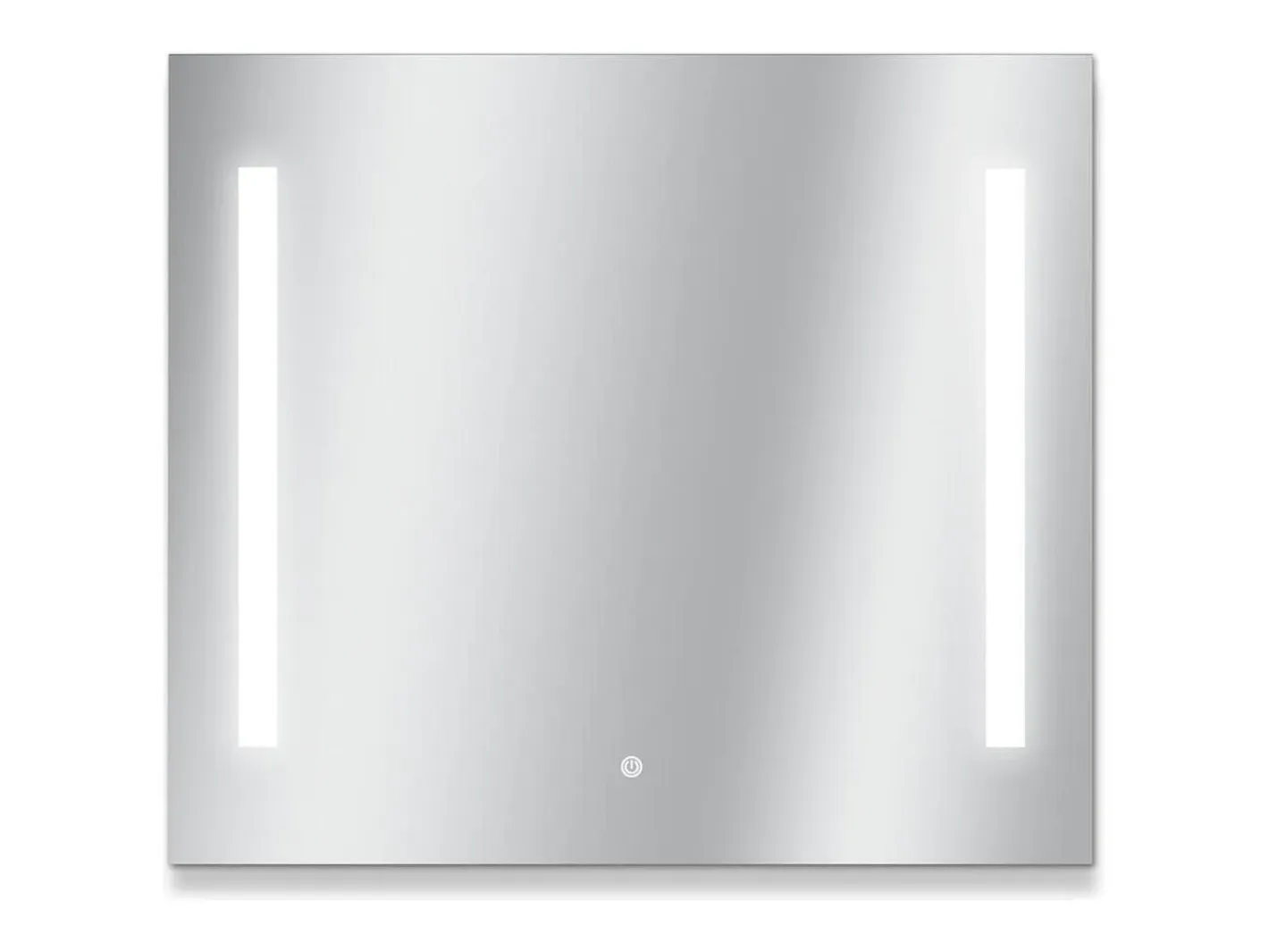 Espejo LED rectangular L60/80cm de vidrio LUMENA Plateado Sale