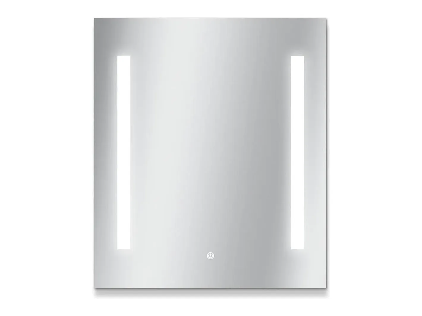 Espejo LED rectangular L60/80cm de vidrio LUMENA Plateado