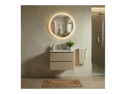 Outlet Espejo LED redondo D60/120cm de vidrio CANDRA Plateado