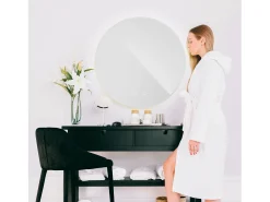 Rea Espejo De Pared|Espejo-Espejo LED redondo de 50cm con iluminación y función calefactora Blanco
