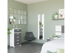 duehome Espejo De Pared|Espejo-Espejo mural Ataneq Blanco