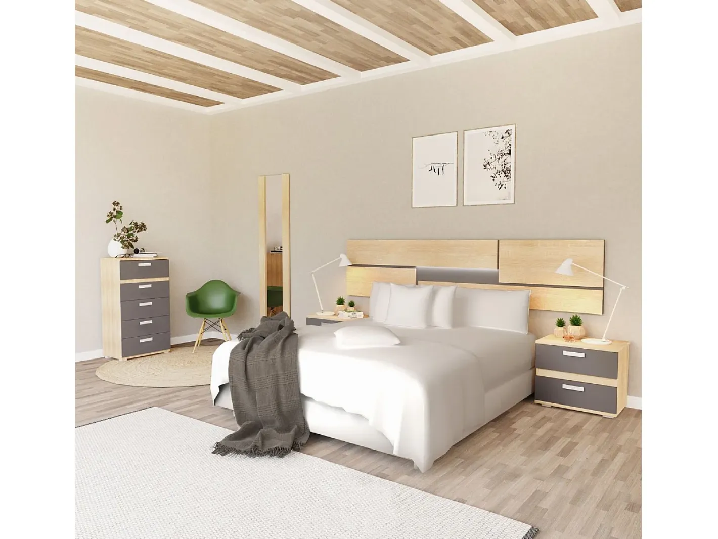 duehome Espejo De Pared|Espejo-Espejo mural Ataneq Cambria Marru00f3n