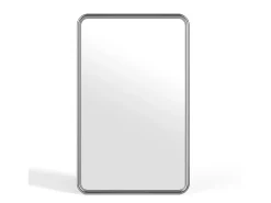 OZAIA Espejo mural rectangular metálico, An. 50 x Alt. 80 cm, Cromado, REFLEYA Plateado Best