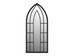 Espejo 100x45 cm Hierro para uso interior Negro Clearance