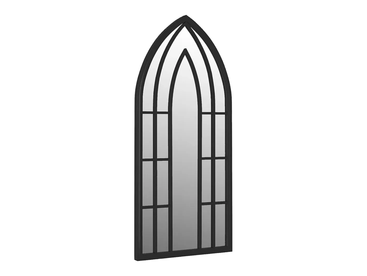 Espejo 100x45 cm Hierro para uso interior Negro Clearance