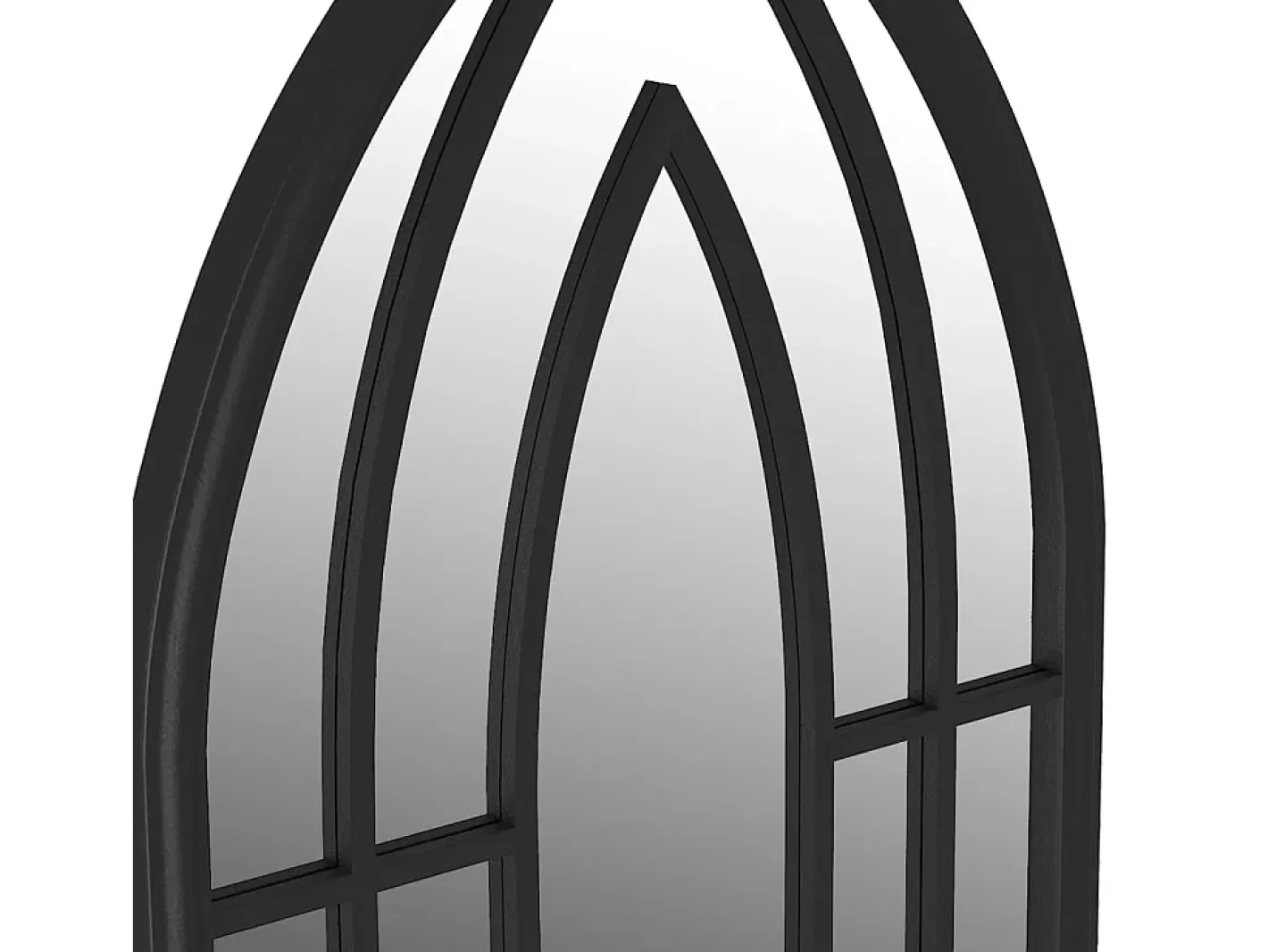 Espejo 100x45 cm Hierro para uso interior Negro Clearance