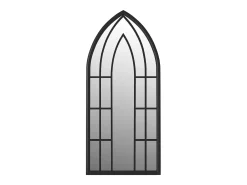 Espejo De Pared|Espejo-Espejo 70x30 cm Hierro para uso interior Negro