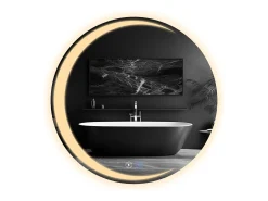 Best NETTLIFE Espejo con Iluminación Espejo de Baño Redondo LED Espejo de Baño IP44 60cm Espejo de Baño Redondo con Táctil Plateado