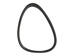 BERAH GETAH Espejo orgánico de madera de mindi 75x60 cm Negro New