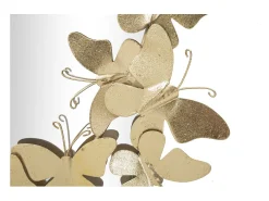 Best Espejo ovalado de pared con mariposas decorativas Butterfly Wind Dorado