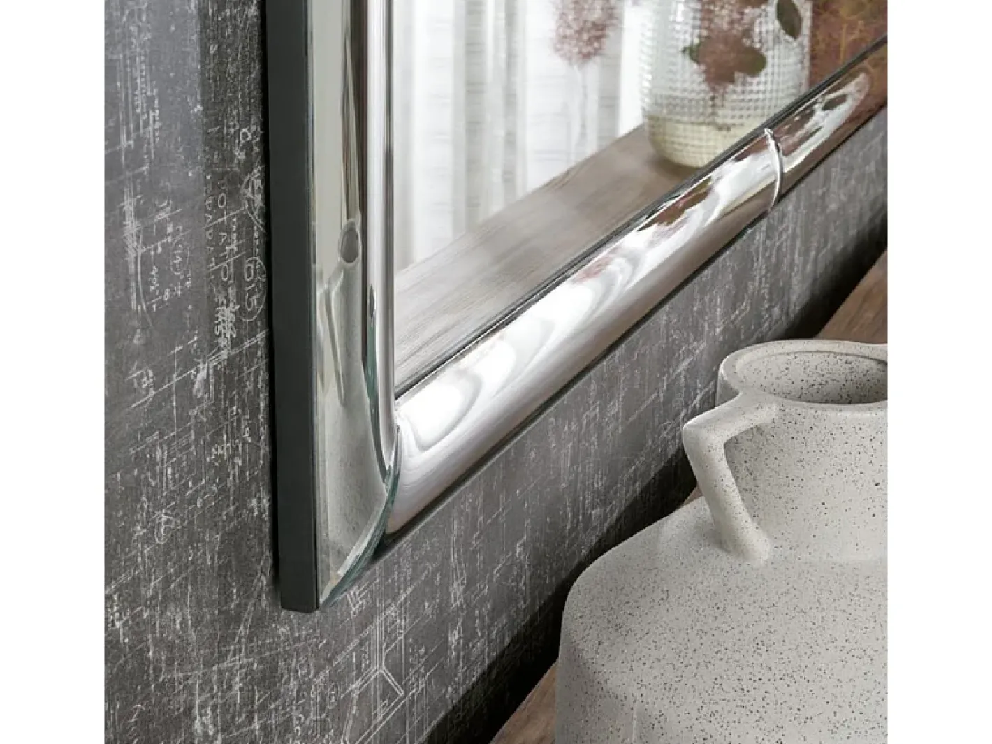 MSO Espejo De Pared|Espejo-Espejo rectangular de diseño 162 x 72 cm Ven Plateado