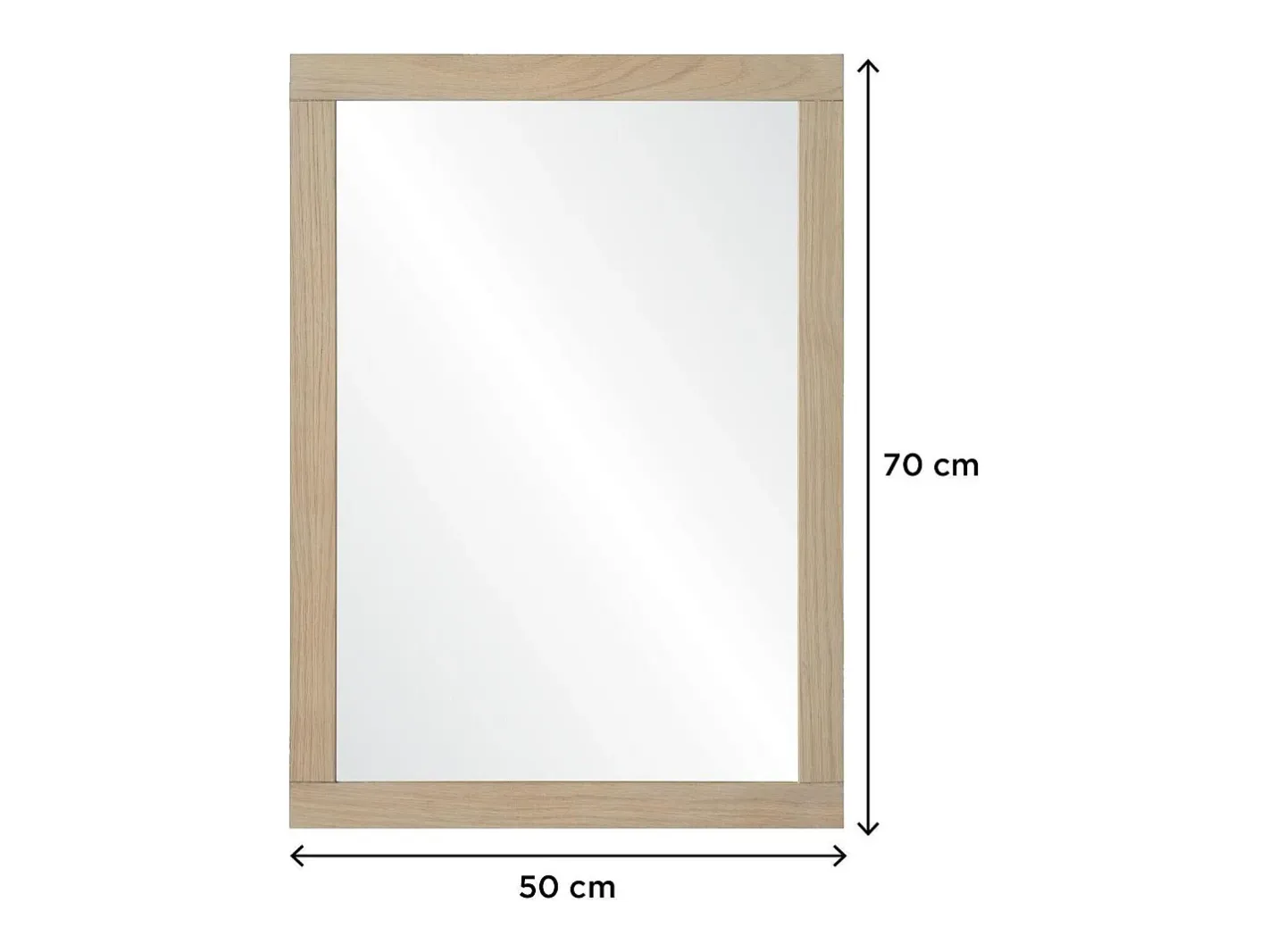 Espejo rectangular de madera ATOLL Color natural claro Online
