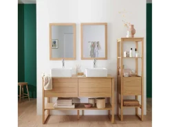 Espejo rectangular de madera ATOLL Color natural claro Online