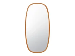 Hot Sweeek Espejo rectangular de madera decorativo de pared madera clara Marru00f3n
