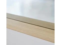 BERAH GETAH Espejo rectangular de madera de roble maciza Color natural claro Best
