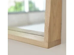 BERAH GETAH Espejo rectangular de madera de roble maciza Color natural claro Best