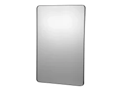 Espejo Rectangular de Pared SucceBuy Cuadrado de 101,6 x 76,2 CM con Marco de Aleación de Aluminio Negro