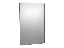 Espejo Rectangular de Pared SucceBuy Cuadrado de 101,6 x 76,2 CM con Marco de Aleación de Aluminio Negro