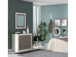 duehome Espejo rectangular Kira Andersen Pino - Gris Marru00f3n Best