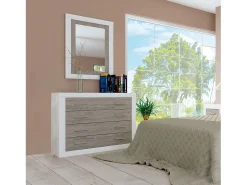 duehome Espejo rectangular Kira Andersen Pino - Gris Marru00f3n Best