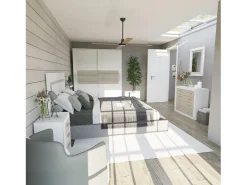 duehome Espejo rectangular Kira Andersen Pino - Gris Marru00f3n Best