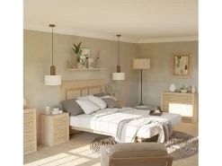 duehome Espejo rectangular Kira Tofe - Textil Gris New