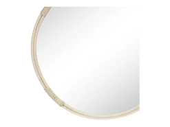 House Nordic Espejo De Pared|Espejo-Espejo redondo con borde de ratán Ø50 cm Color natural claro