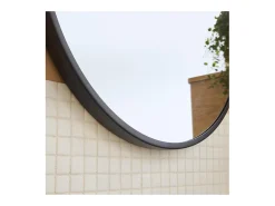 Espejo De Pared|Espejo-Espejo redondo de metal D60cm EMA Blanco