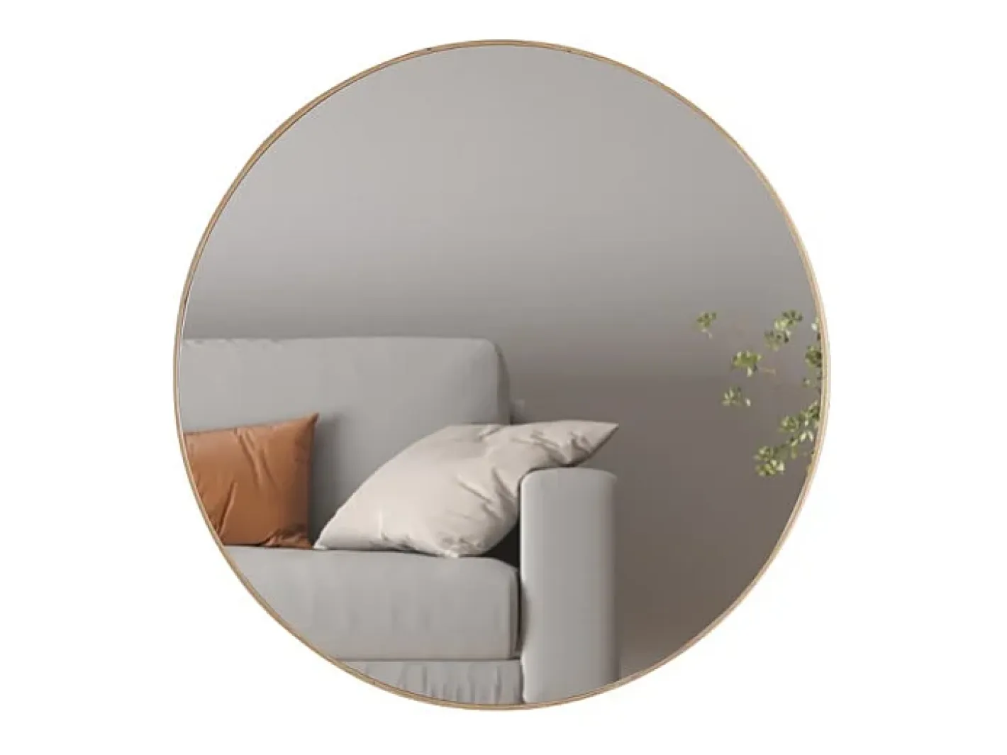 Meublorama Espejo redondo RIO – Ø80 cm – Acabado en roble envejecido – MDF con decoración de madera – Diseño natural y de tendencia Marru00f3n Discount