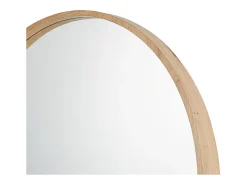 Online Meublorama Espejo redondo RIO con borde – Ø80 cm – Acabado en roble envejecido – Marco grueso – Diseño natural y moderno Marru00f3n