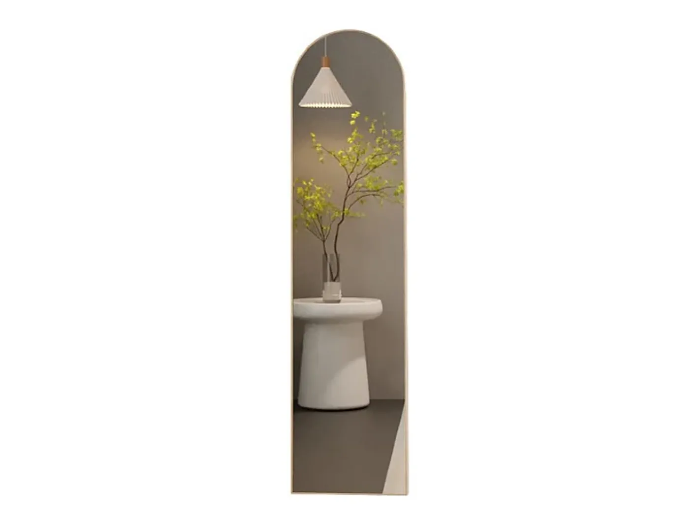 Meublorama Espejo-Espejo ROSALIA – 40x160 cm – Roble envejecido – Acabado de madera – Diseño rústico y refinado Marru00f3n