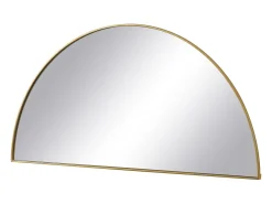 OZAIA Espejo De Pared|Espejo-Espejo semicircular design de metal - Ancho 50 x Alt. 100 cm - - GAVRA Dorado