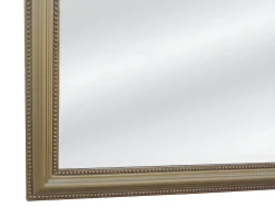 OZAIA Espejo De Pared|Espejo-Espejo trumeau de madera de paulownia, L. 80 x H. 110 cm, Acabado efecto latón, HELOISE Dorado