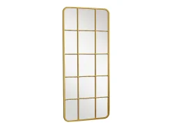 OZAIA Espejo ventana de estilo art deco de metal - L. 60 x Alt. 140 cm - - SCIARA Dorado Clearance