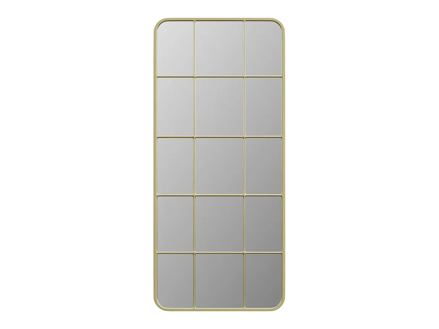 OZAIA Espejo ventana de estilo art deco de metal - L. 60 x Alt. 140 cm - - SCIARA Dorado Clearance