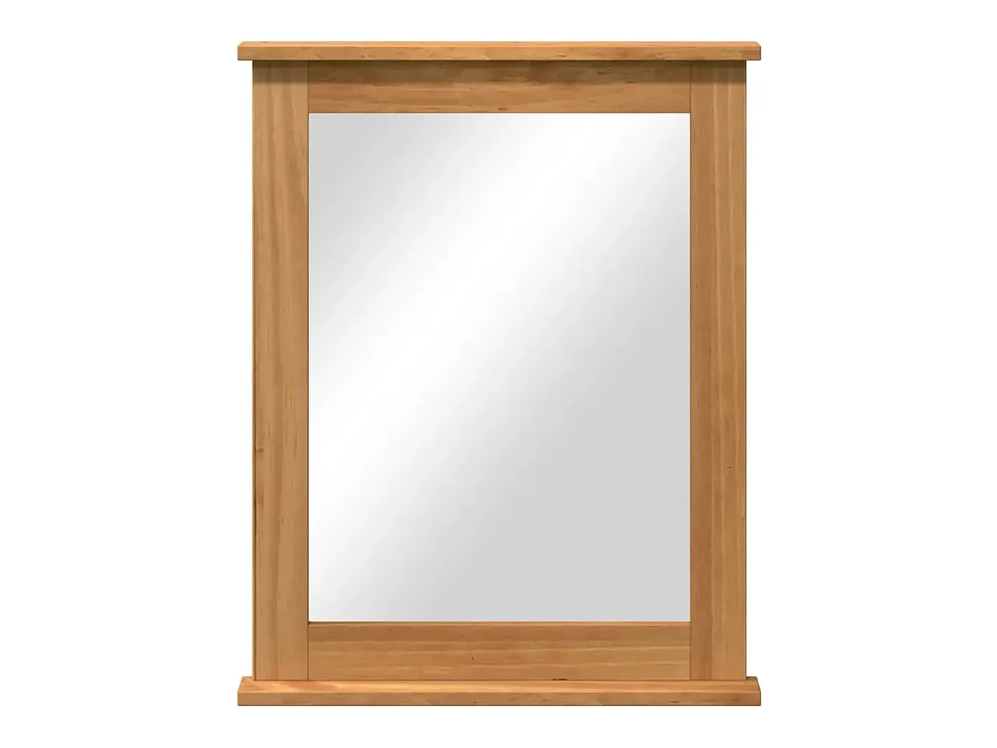 Espejo VIGO Marrón Miel 55,5 x 5 x 70 cm Madera Maciza de Pino Marru00f3n