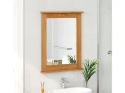 Espejo VIGO Marrón Miel 55,5 x 5 x 70 cm Madera Maciza de Pino Marru00f3n