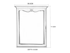 Espejo De Pared|Espejo-Espejo 89.5x111.5x9.5 cm Venezia Bianco Beige