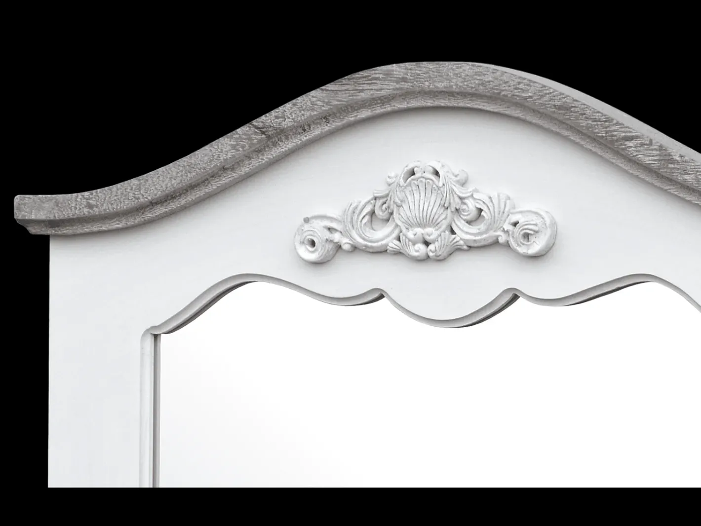 Espejo De Pared|Espejo-Espejo 60x85x4 cm marco Rimini riw053 Blanco