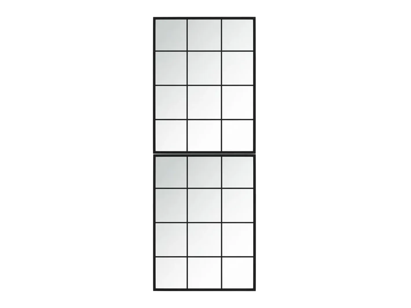 Espejo De Pared|Espejo-Espejos de pared 2 piezas 80x60 cm metal Negro