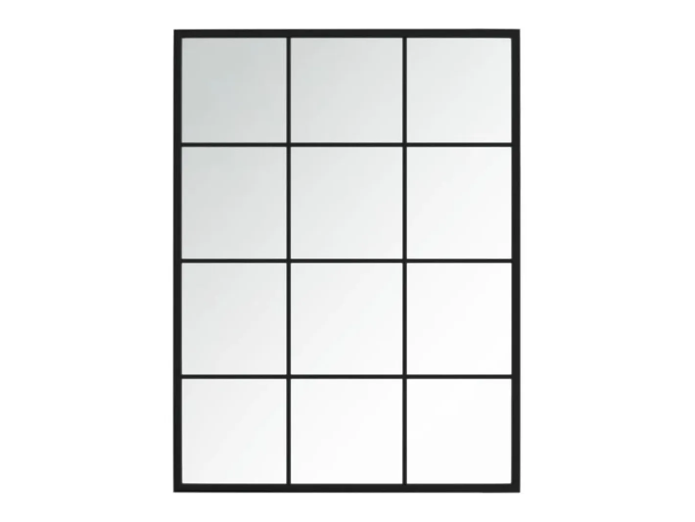 Espejo De Pared|Espejo-Espejos de pared 2 piezas 80x60 cm metal Negro