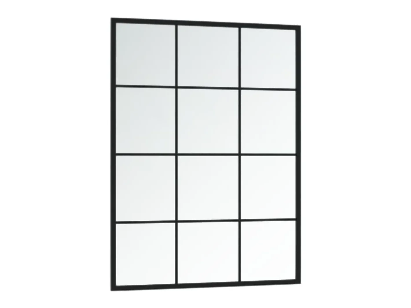 Espejo De Pared|Espejo-Espejos de pared 2 piezas 80x60 cm metal Negro