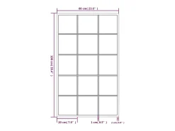 Espejos de pared 4 piezas 100x60 cm metal Negro Best