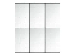 New Espejos de pared 6 piezas 100x60 cm metal Negro