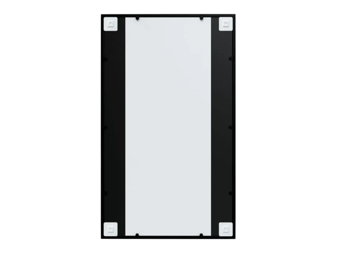 New Espejos de pared 6 piezas 100x60 cm metal Negro