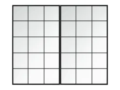 Espejos de pared 2 uds metal 100x60 cm ES870884 Negro Best