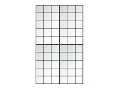 Espejos de pared 4 uds metal 100x60 cm ES813616 Negro New