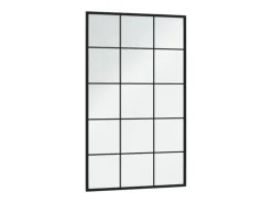 Espejo De Pared|Espejo-Espejos de pared 2 uds 100x60 cm metal Negro