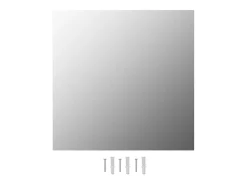 Espejo De Pared|Espejo-Espejos de pared cuadrados 2 unidades vidrio 60x60 cm ES352364 Plateado